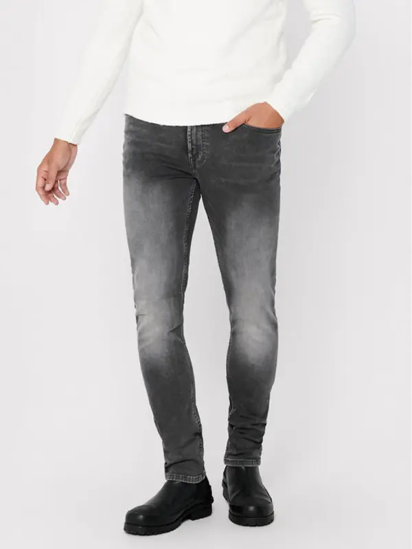 Only & Sons Only & Sons Traperice Loom 22017103 Siva Slim Fit