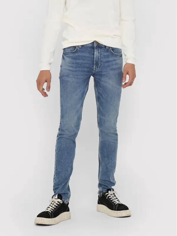 Only & Sons Only & Sons Traperice Loom 22018653 Plava Slim Fit