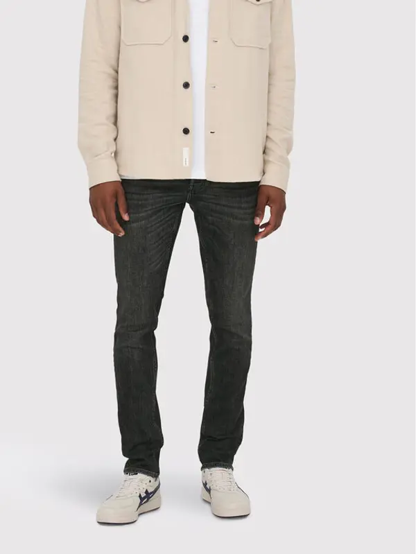 Only & Sons Only & Sons Traperice Loom 22023145 Crna Slim Fit