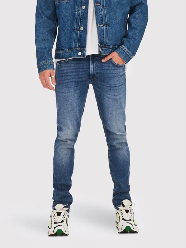 Only & Sons Only & Sons Traperice Loom 22023292 Plava Slim Fit