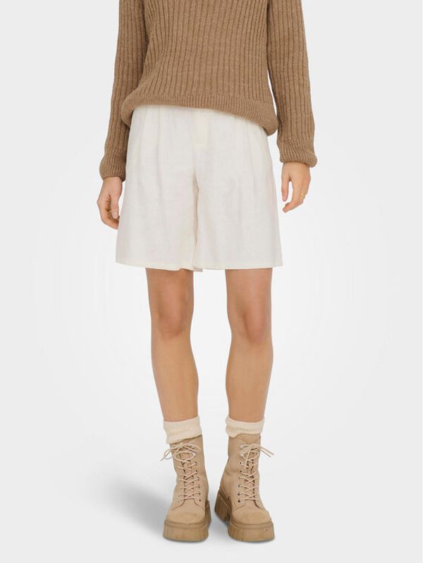 ONLY ONLY Bermude Caro 15278792 Bijela Loose Fit