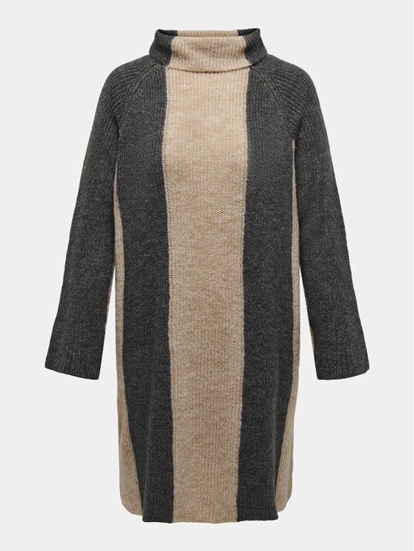 ONLY Carmakoma ONLY Carmakoma Džemper haljina Jane 15313339 Siva Regular Fit