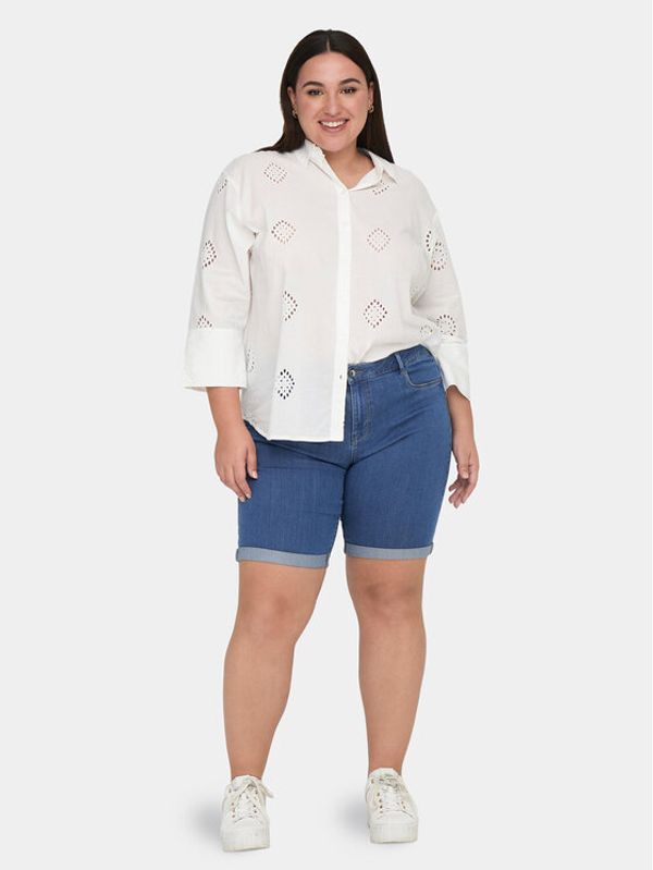 ONLY Carmakoma ONLY Carmakoma Kratke hlače 15281047 Plava Skinny Fit