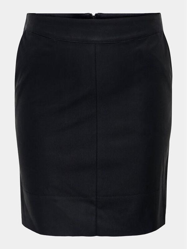 ONLY Carmakoma ONLY Carmakoma Suknja od imitacije kože 15306377 Crna Slim Fit