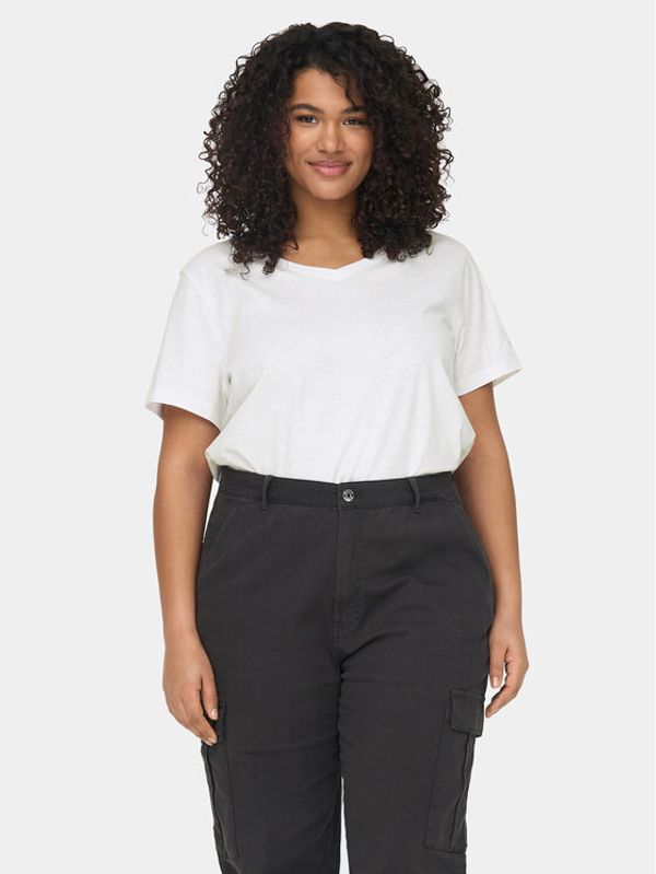ONLY Carmakoma ONLY Carmakoma T-shirt 15285965 Bijela Regular Fit