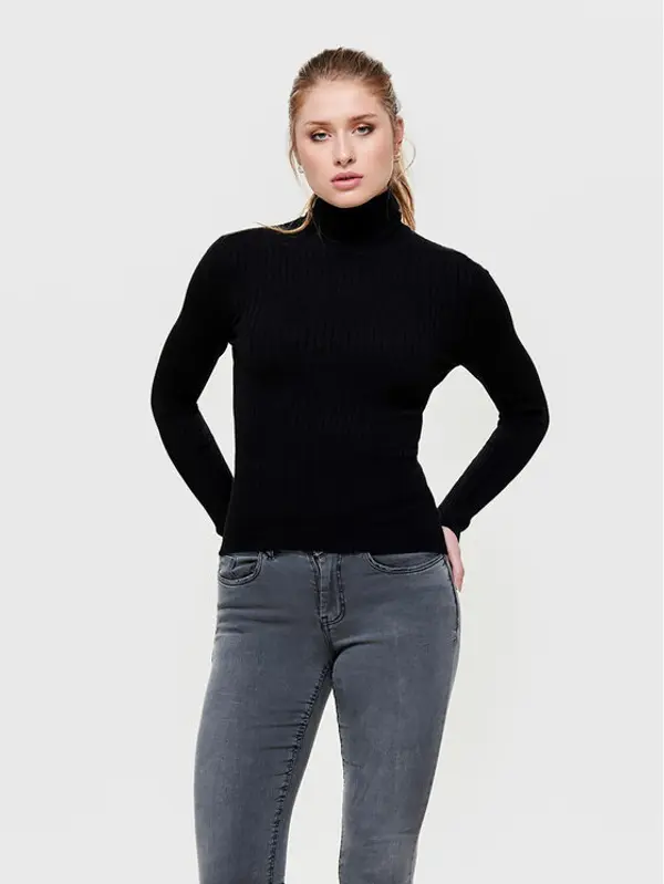 Only ONLY Dolčevita Karol 15165075 Crna Slim Fit