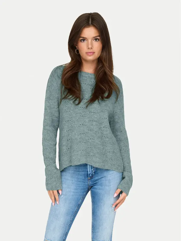Only ONLY Džemper 15234745 Zelena Regular Fit