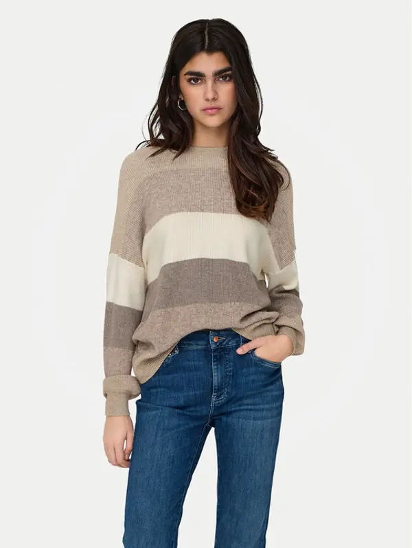 Only ONLY Džemper Atia 15220044 Bež Regular Fit