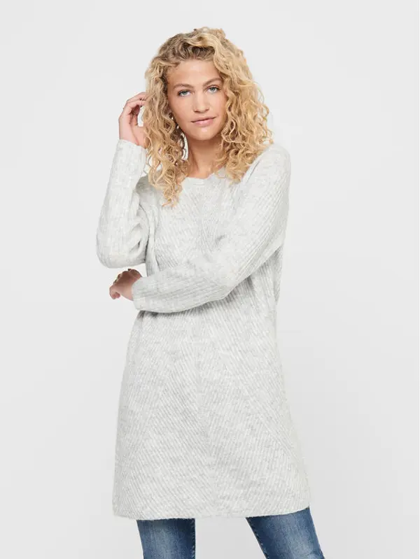 Only ONLY Džemper haljina 15196724 Siva Regular Fit