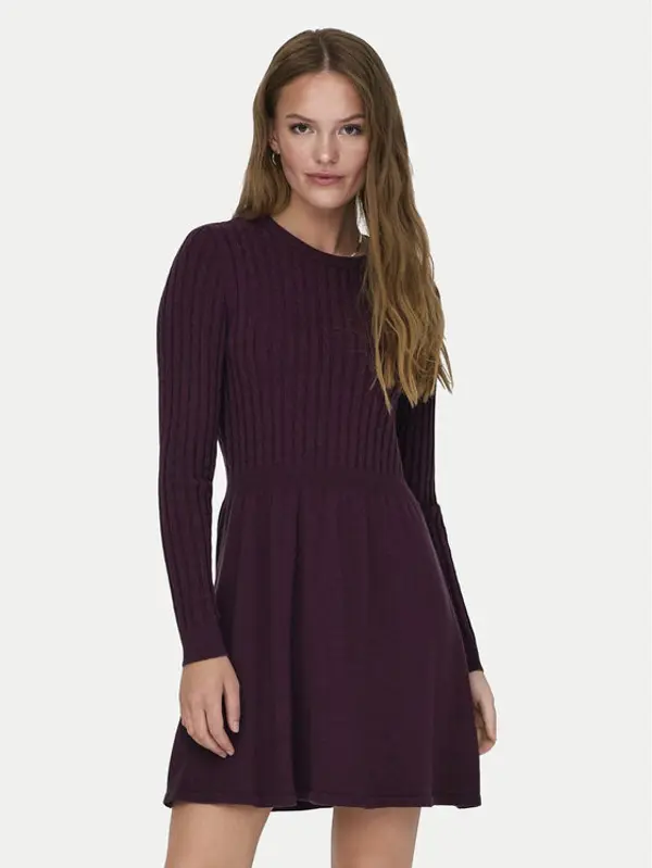 Only ONLY Džemper haljina 15306551 Tamnocrvena Regular Fit