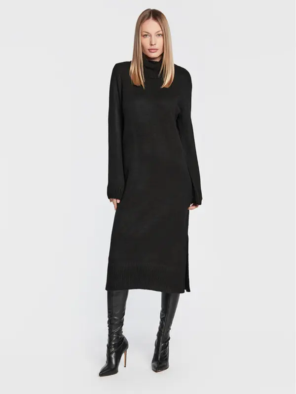 Only ONLY Džemper haljina Brandie 15214595 Crna Regular Fit