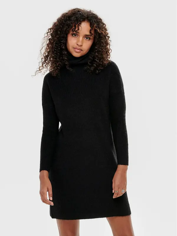 Only ONLY Džemper haljina Jana 15140166 Crna Regular Fit
