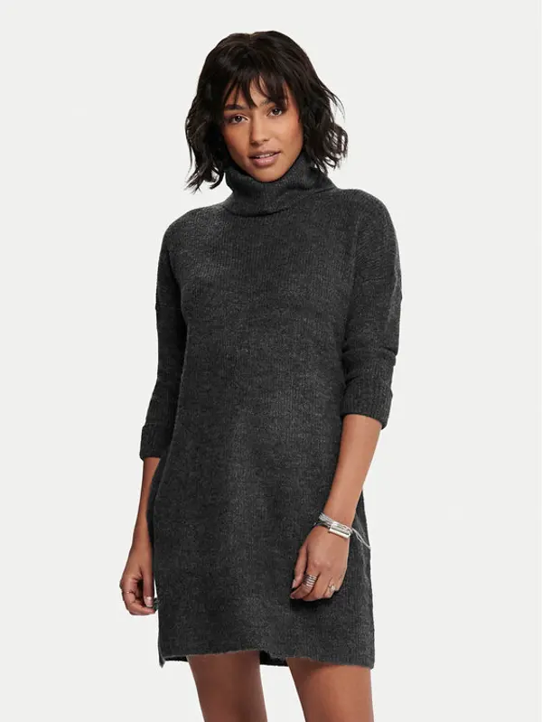 Only ONLY Džemper haljina Jana 15140166 Siva Loose Fit
