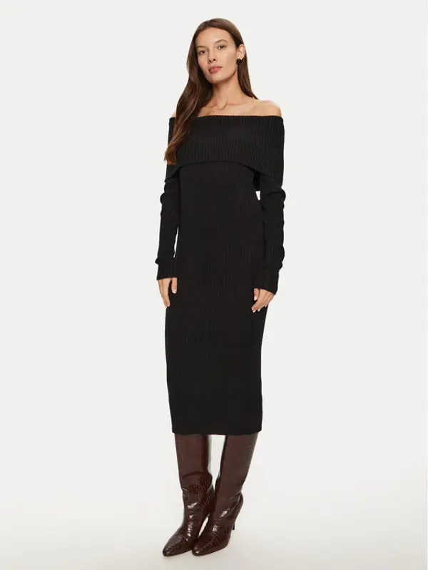 Only ONLY Džemper haljina Katia 15344233 Crna Slim Fit