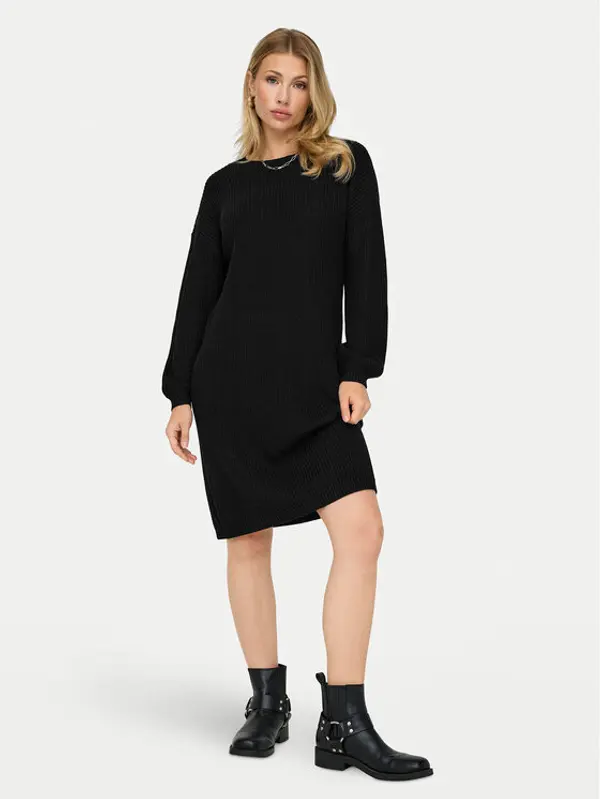 Only ONLY Džemper haljina Xenia 15243197 Crna Regular Fit