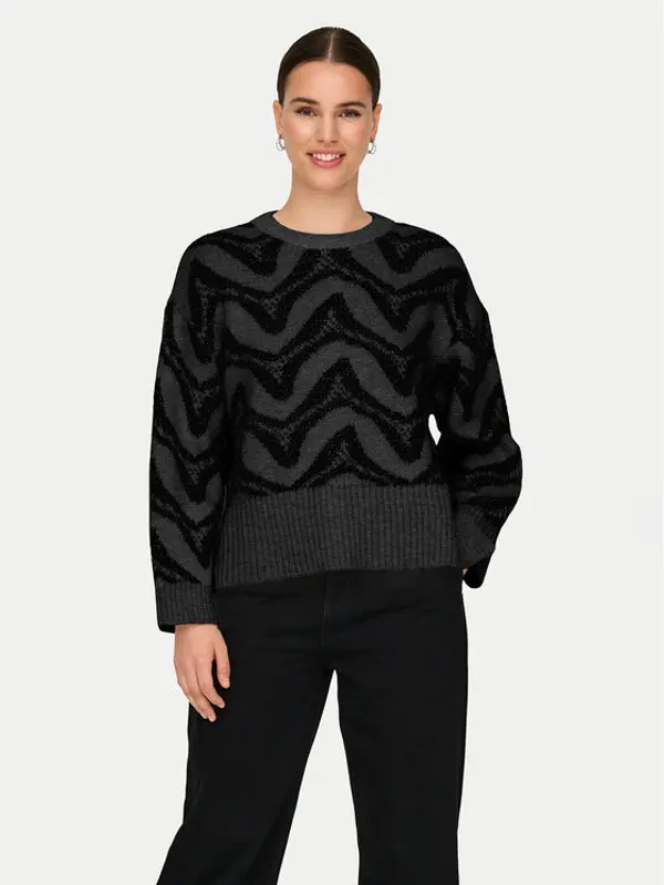 Only ONLY Džemper Jane 15332157 Siva Regular Fit