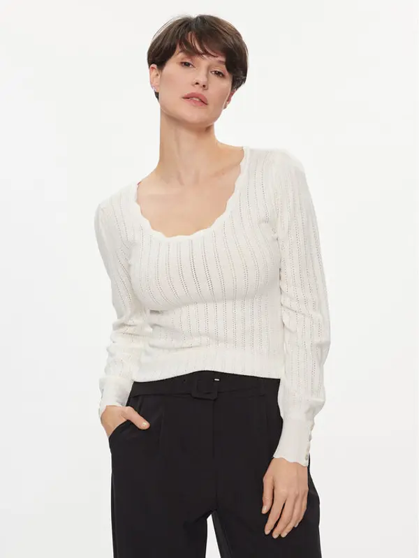 Only ONLY Džemper Meddi 15311544 Bijela Regular Fit