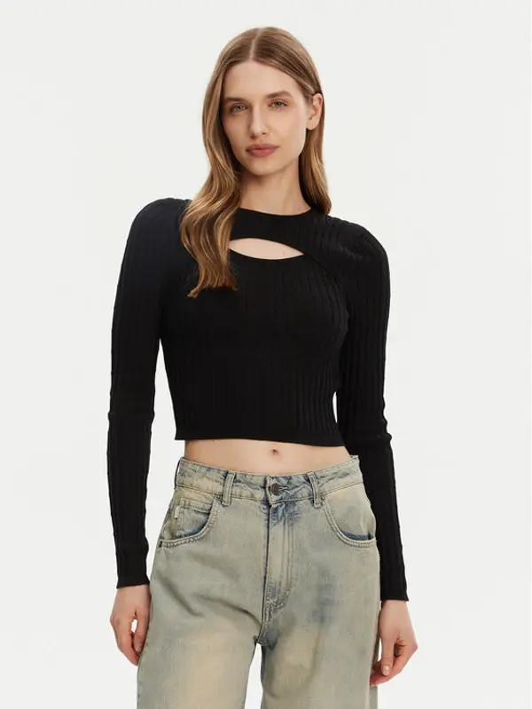 Only ONLY Džemper Meddi 15339582 Crna Cropped Fit