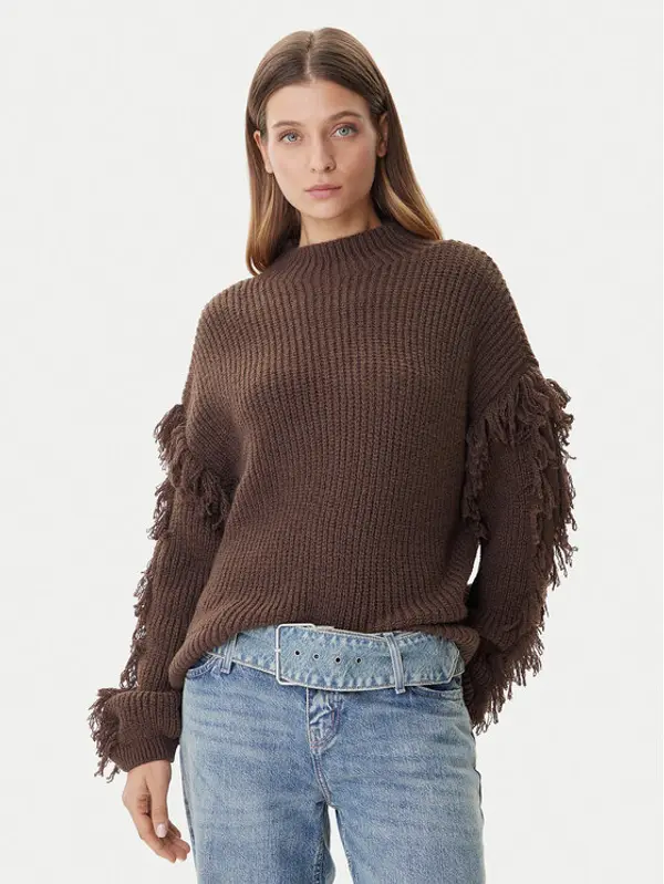 Only ONLY Džemper Molly 15363467 Smeđa Regular Fit