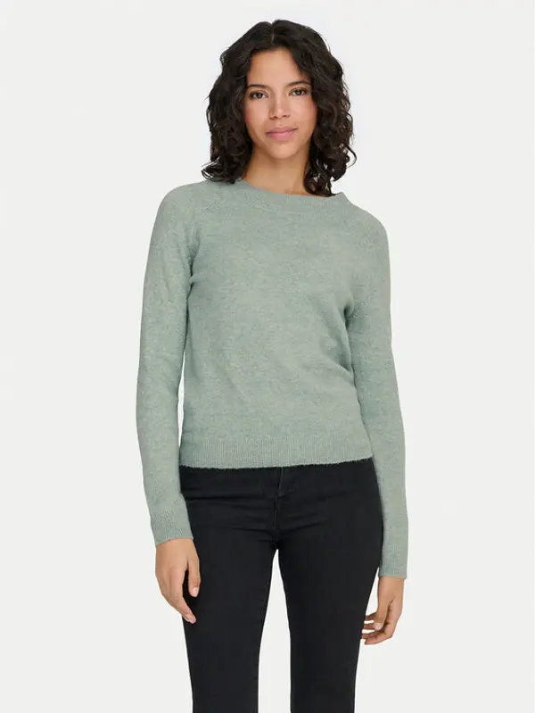 Only ONLY Džemper Rica 15204279 Zelena Regular Fit