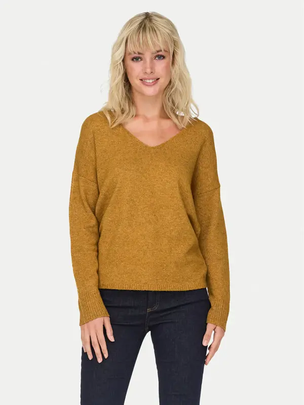 Only ONLY Džemper Rica 15224360 Narančasta Regular Fit
