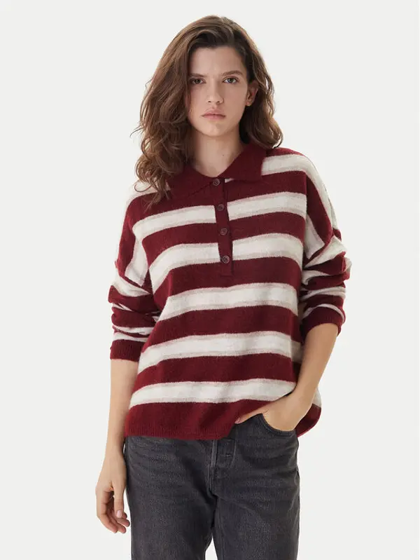 Only ONLY Džemper Talio 15358606 Tamnocrvena Regular Fit