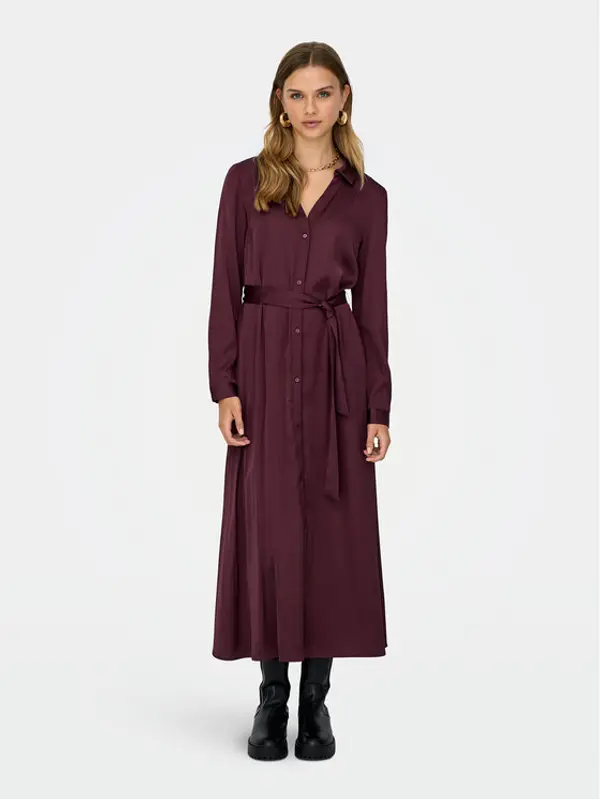 Only ONLY Haljina košulja Mika 15361725 Tamnocrvena Regular Fit