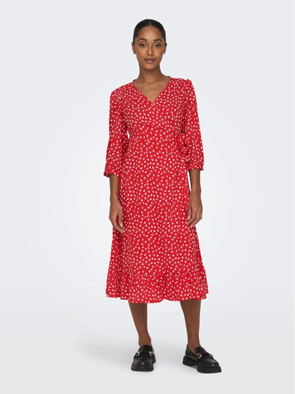 ONLY ONLY Haljina za svaki dan 15253350 Crvena Regular Fit