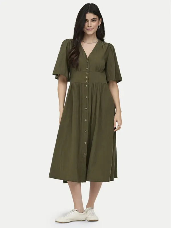 Only ONLY Haljina za svaki dan Tizana 15373535 Zelena Regular Fit