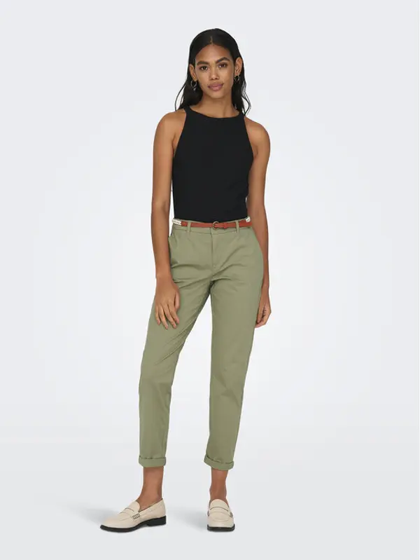 Only ONLY Hlače 15218519 Zelena Regular Fit