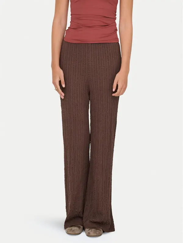 Only ONLY Hlače Ella 15368471 Smeđa Wide Leg