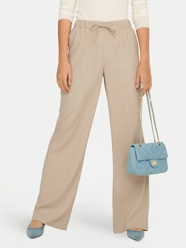Only ONLY Hlače Goa 15363676 Bež Straight Fit