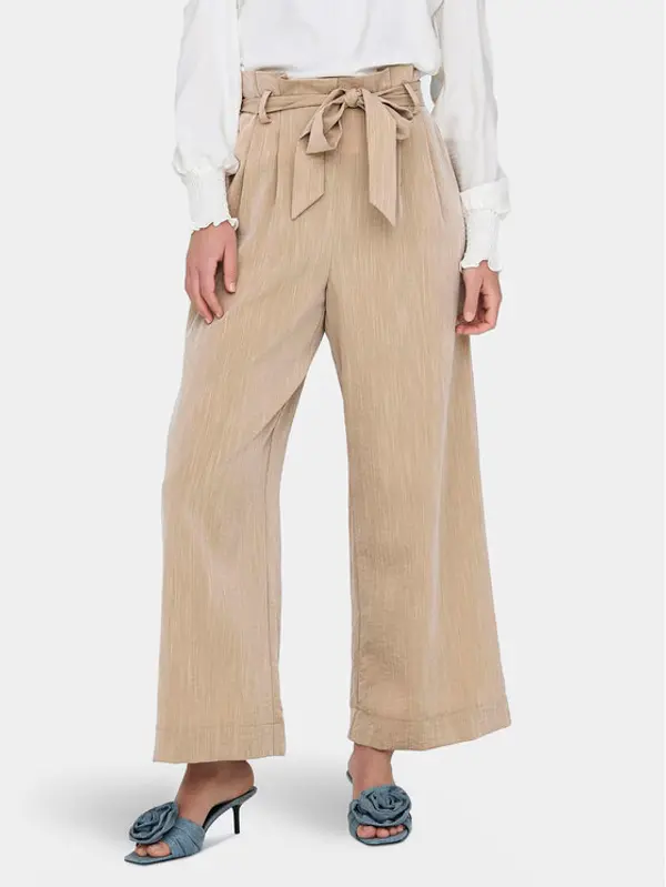 Only ONLY Hlače Marsa 15269628 Bež Flared Fit