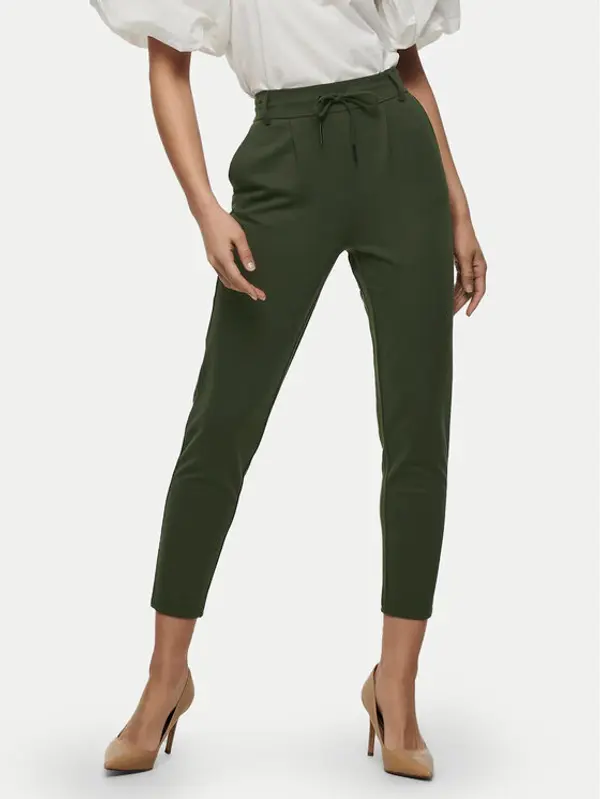 Only ONLY Hlače Poptrash 15115847 Kaki Regular Fit