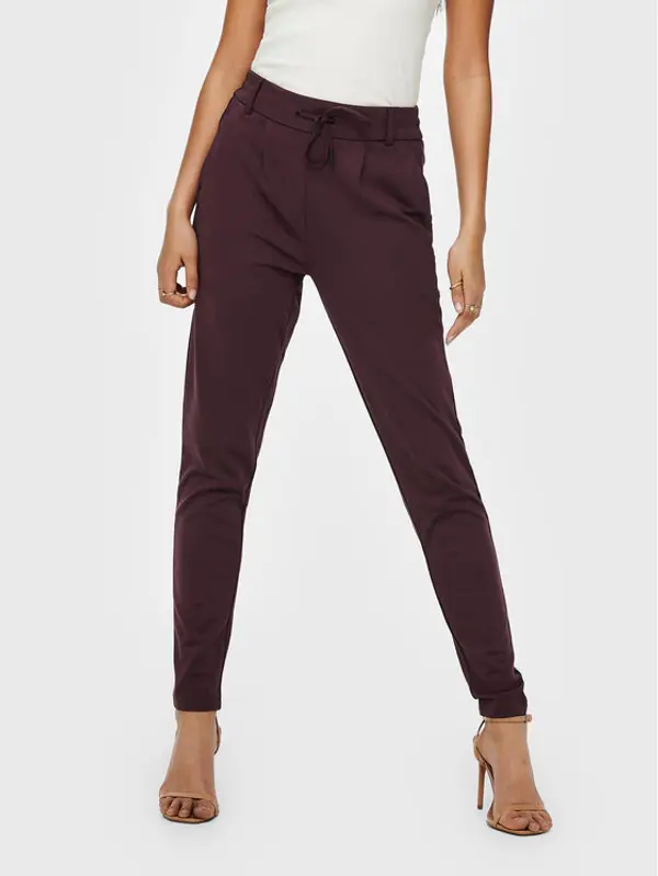 Only ONLY Hlače Poptrash 15115847 Tamnocrvena Regular Fit