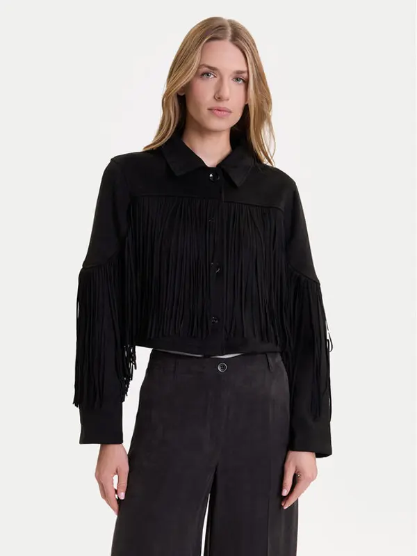 Only ONLY Jakna od imitacije kože Diane 15354896 Crna Regular Fit