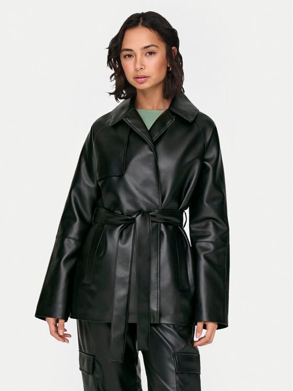 ONLY ONLY Jakna od imitacije kože ONLSOFIA 15322148 Crna Short Fit