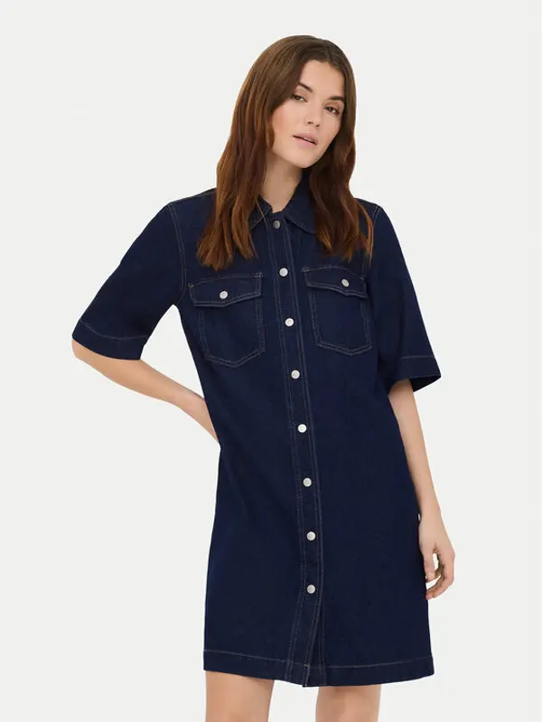 Only ONLY Jeans haljina Belle 15324384 Tamnoplava Regular Fit