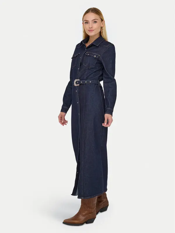Only ONLY Jeans haljina Camomile 15357757 Tamnoplava Regular Fit