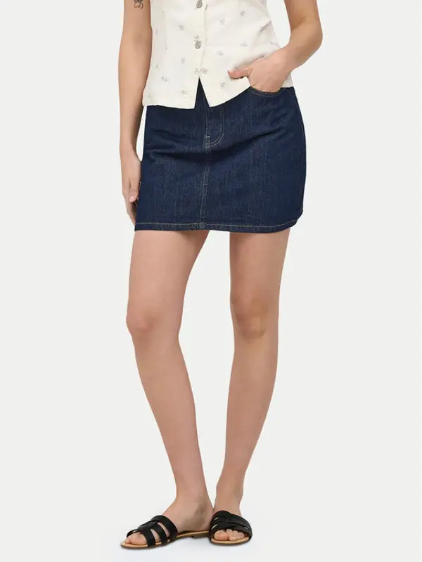 Only ONLY Jeans suknja Stella 15339630 Tamnoplava Regular Fit