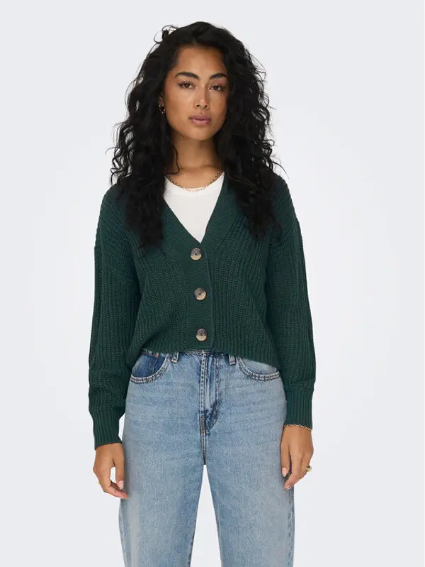 Only ONLY Kardigan 15211521 Zelena Regular Fit