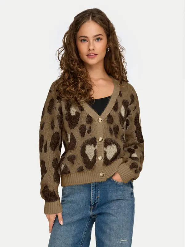 Only ONLY Kardigan Edelie 15353090 Smeđa Regular Fit