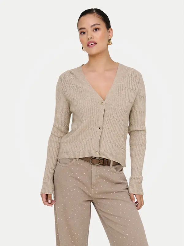 Only ONLY Kardigan Katia 15310902 Smeđa Regular Fit