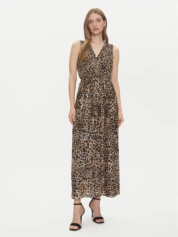 Only ONLY Koktel haljina Elema 15227247 Smeđa Regular Fit