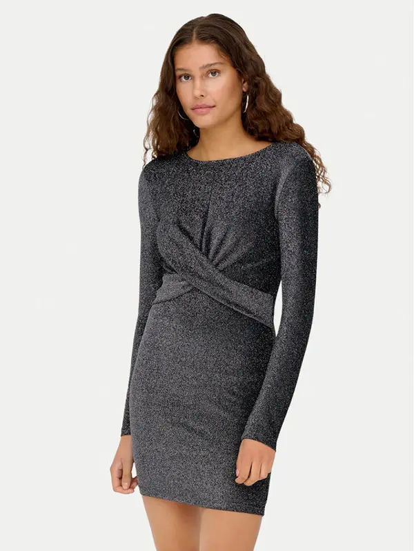Only ONLY Koktel haljina Rich 15360278 Siva Regular Fit