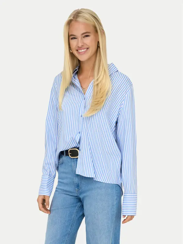 Only ONLY Košulja Berit 15320243 Svijetloplava Regular Fit