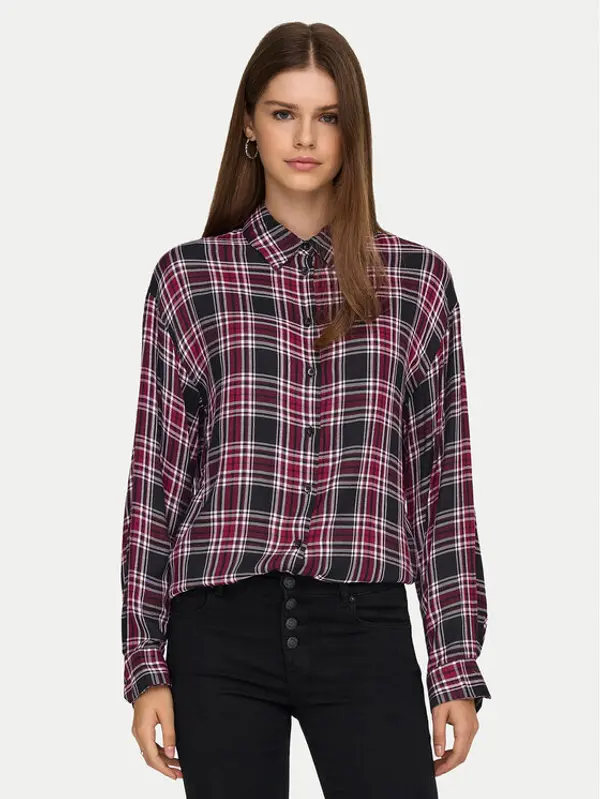 Only ONLY Košulja Evia 15355741 Tamnocrvena Loose Fit