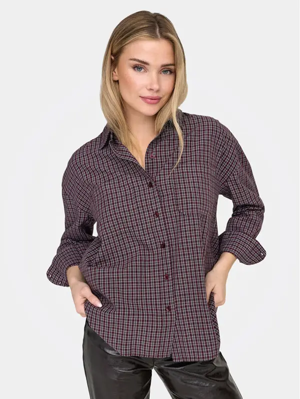 Only ONLY Košulja Fenna 15375372 Ljubičasta Oversize