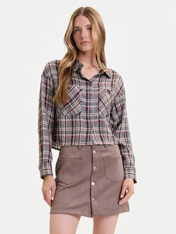 Only ONLY Košulja Riley 15351443 Siva Regular Fit