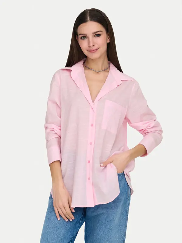 Only ONLY Košulja Salina 15335255 Ružičasta Regular Fit